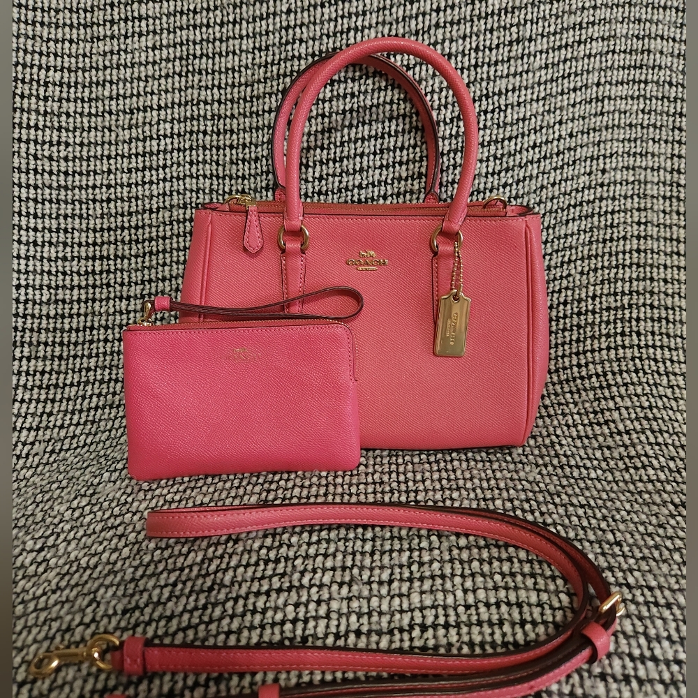 Coach Crossbody Satchel with matching wristlet